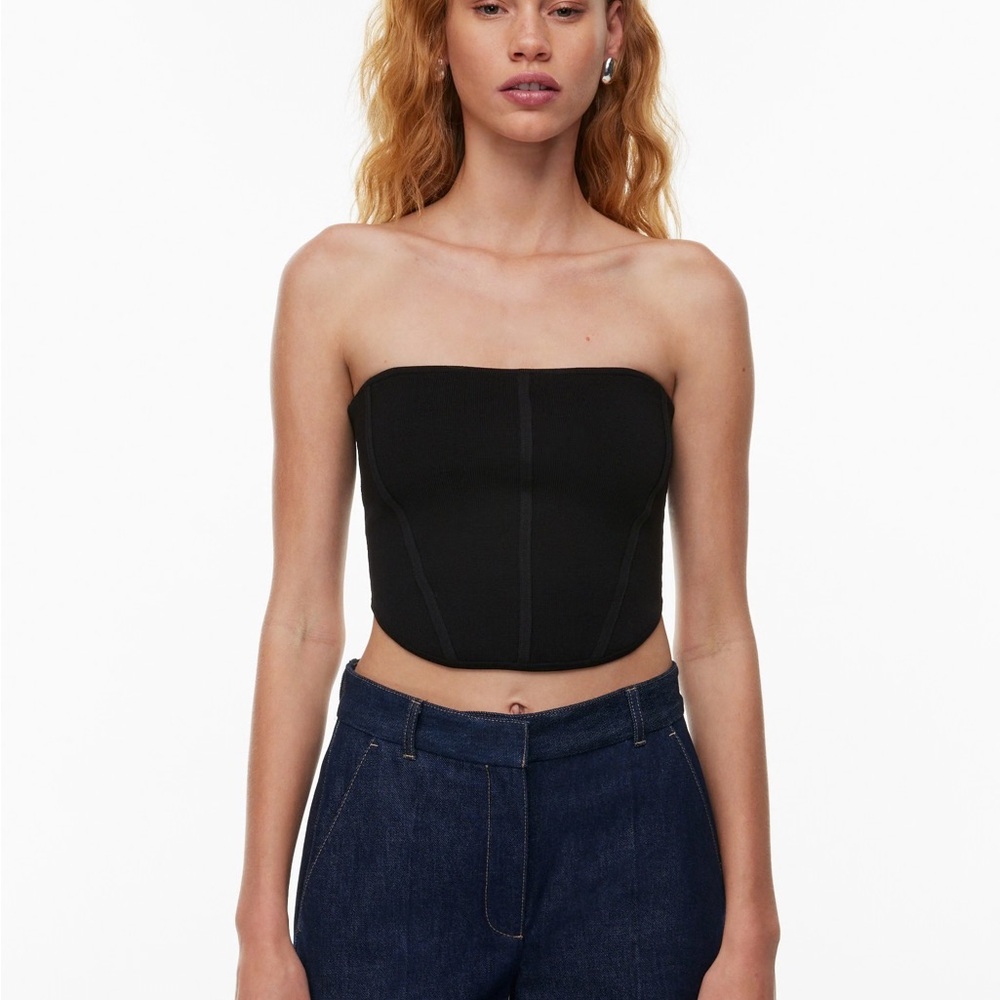 Black Strapless Top